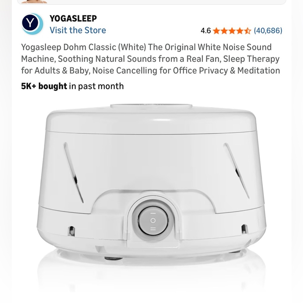 Yogasleep Meditation DOHM CLASSIC White noise  relaxation sleep machine